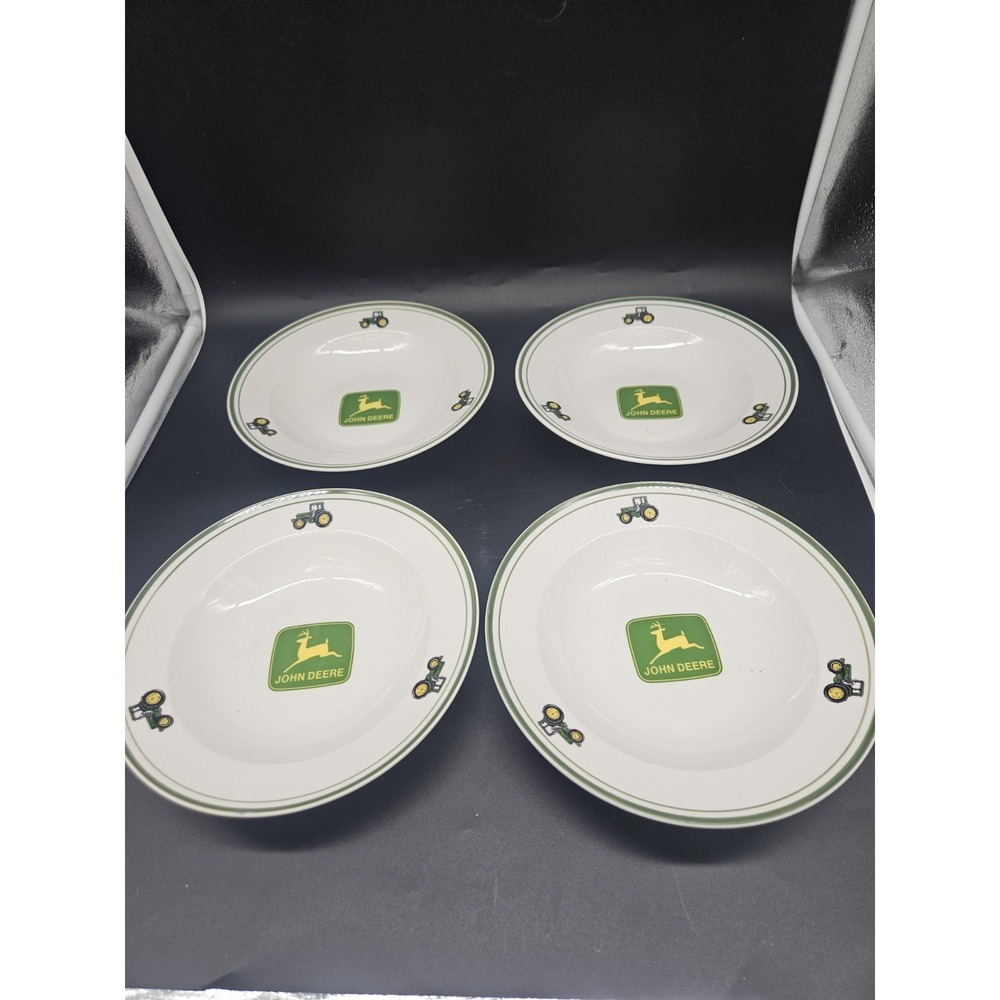 Lot Of 4 John Deere Gibson Soup Bowls Ceramic